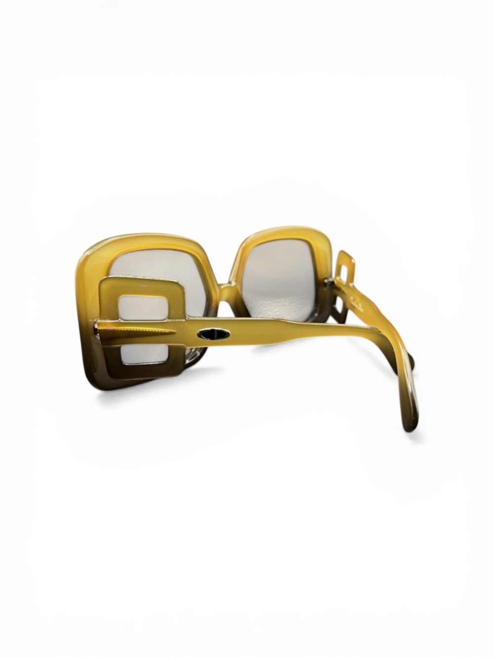 Vintage 1970s Christian Dior 737 Honey Optyl Sunglasses – RARE Oversized - Picture 4 of 7